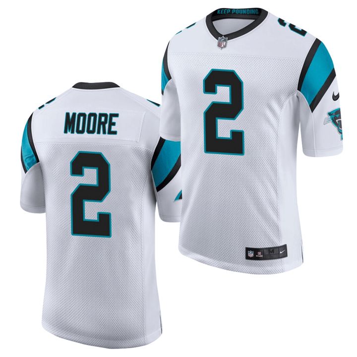 Men Carolina Panthers #2 D.J. Moore Nike White Limited NFL Jersey